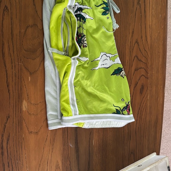 Nike Athletic Green and Gray Split-Design Shorts - Picture 4 of 6